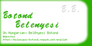 botond belenyesi business card